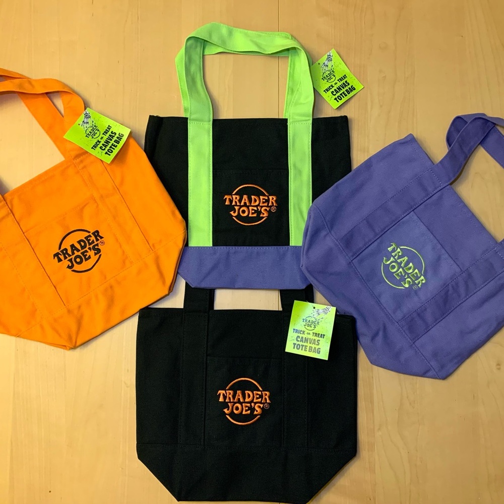 Trader Joe's Canvas Tote Bags Set